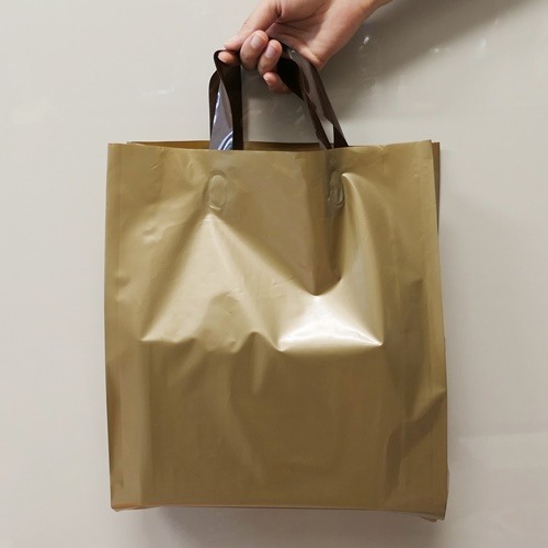 골드 손잡이 비닐쇼핑백 쇼핑봉투 옷가게 비닐가방  3가지 사이즈  [50장/100장/1,000장] 